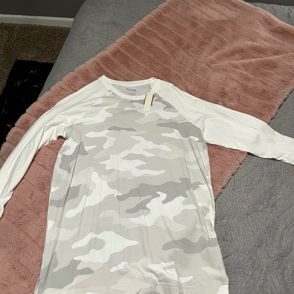 PINK camo shirt NWT